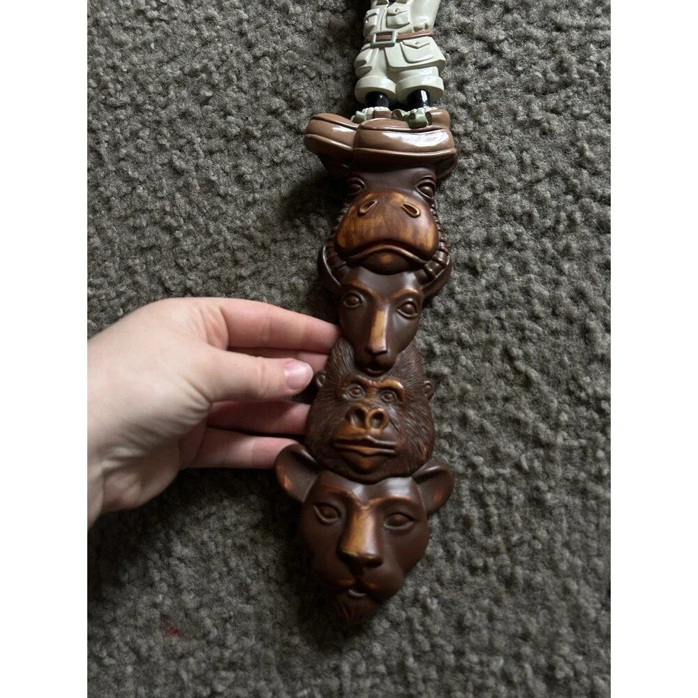 Vintage Disney Animal Kingdom Mickey Mouse Totem Pole Back Scratcher 15”